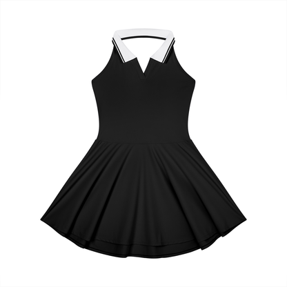 Women's Collared Halter A-Line Tennis Dress