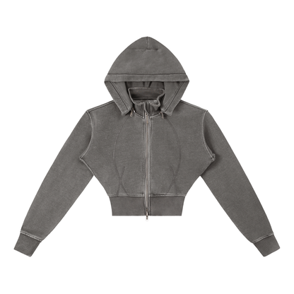 Vintage Cropped Hoodie