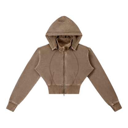 Vintage Cropped Hoodie