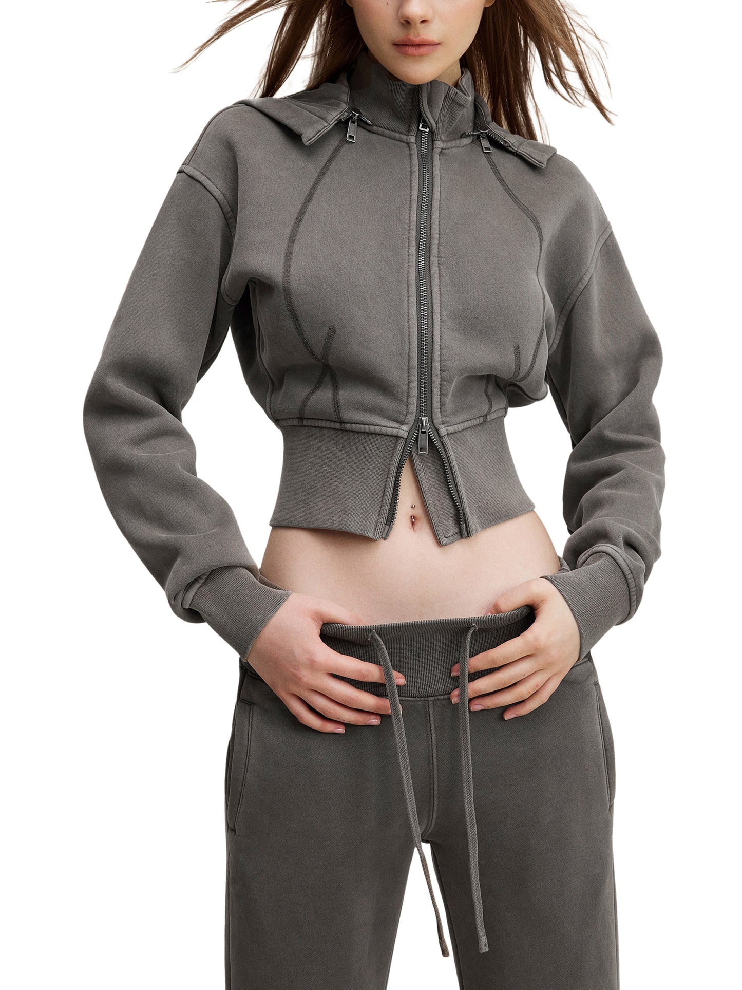 Vintage Cropped Hoodie