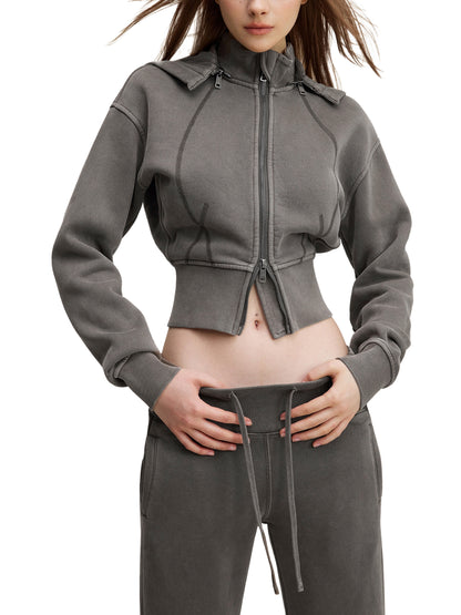 Vintage Cropped Hoodie