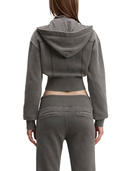 Vintage Cropped Hoodie