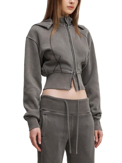 Vintage Cropped Hoodie