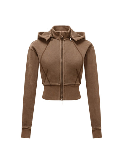 Vintage Cropped Hoodie