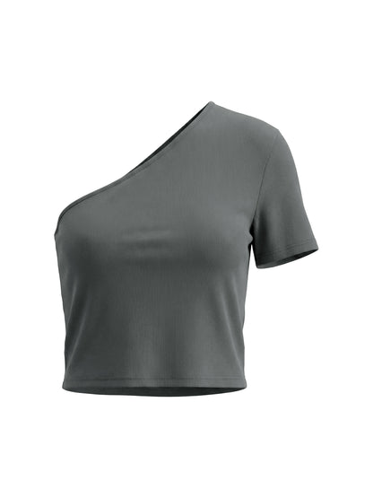 One Shoulder Crop Top