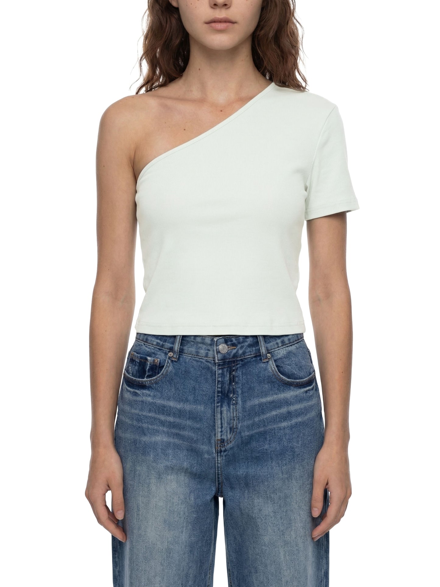 One Shoulder Crop Top