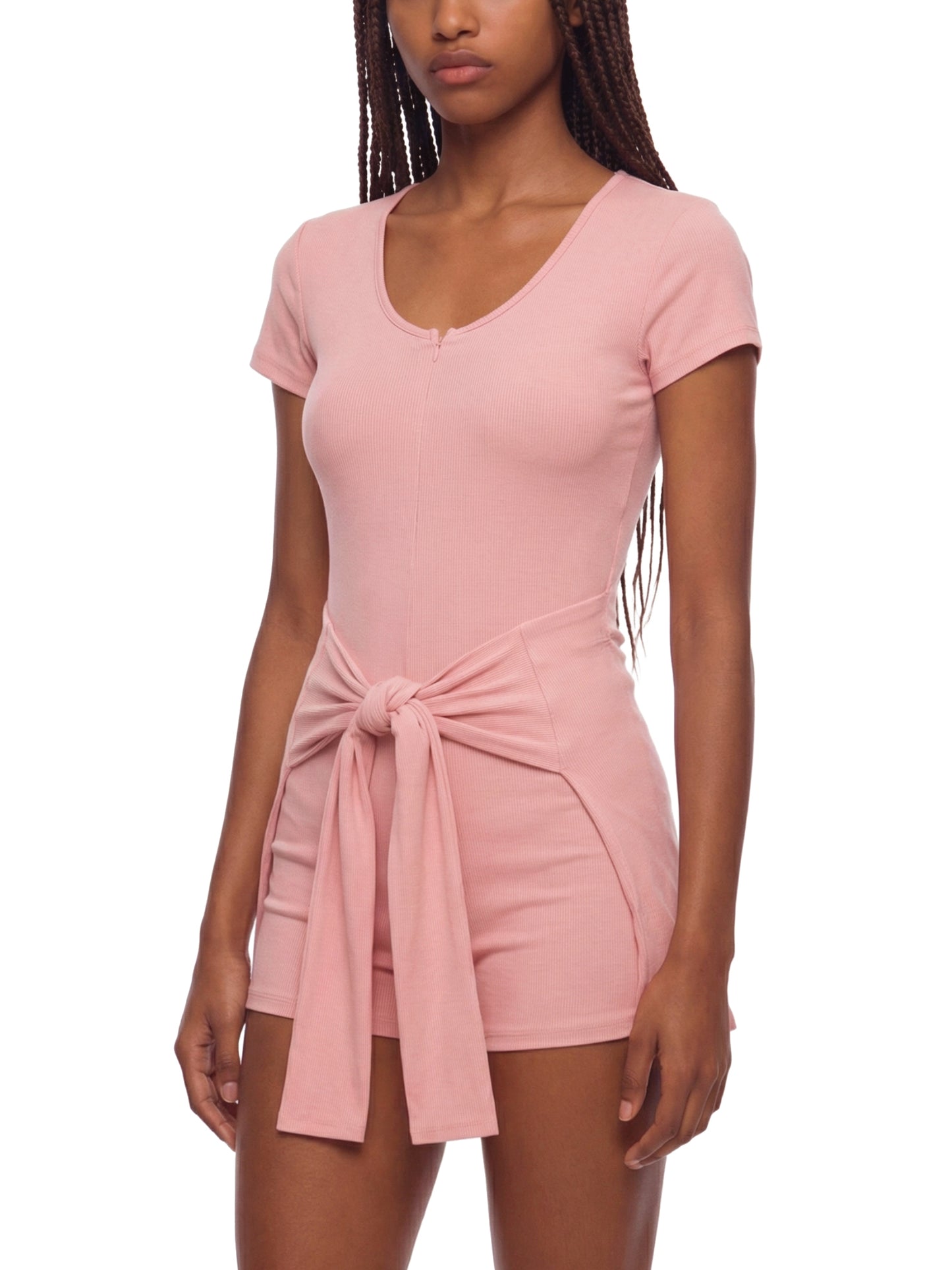 Cape Tie-Waist Romper
